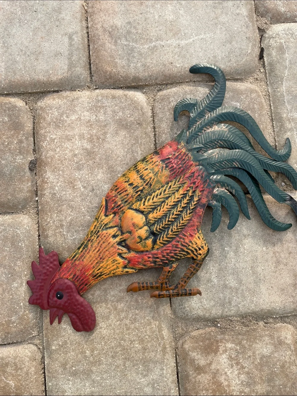 Rustic Metal Rooster Wall Decor Trio - Approx. 12.5”x10” Each Piece